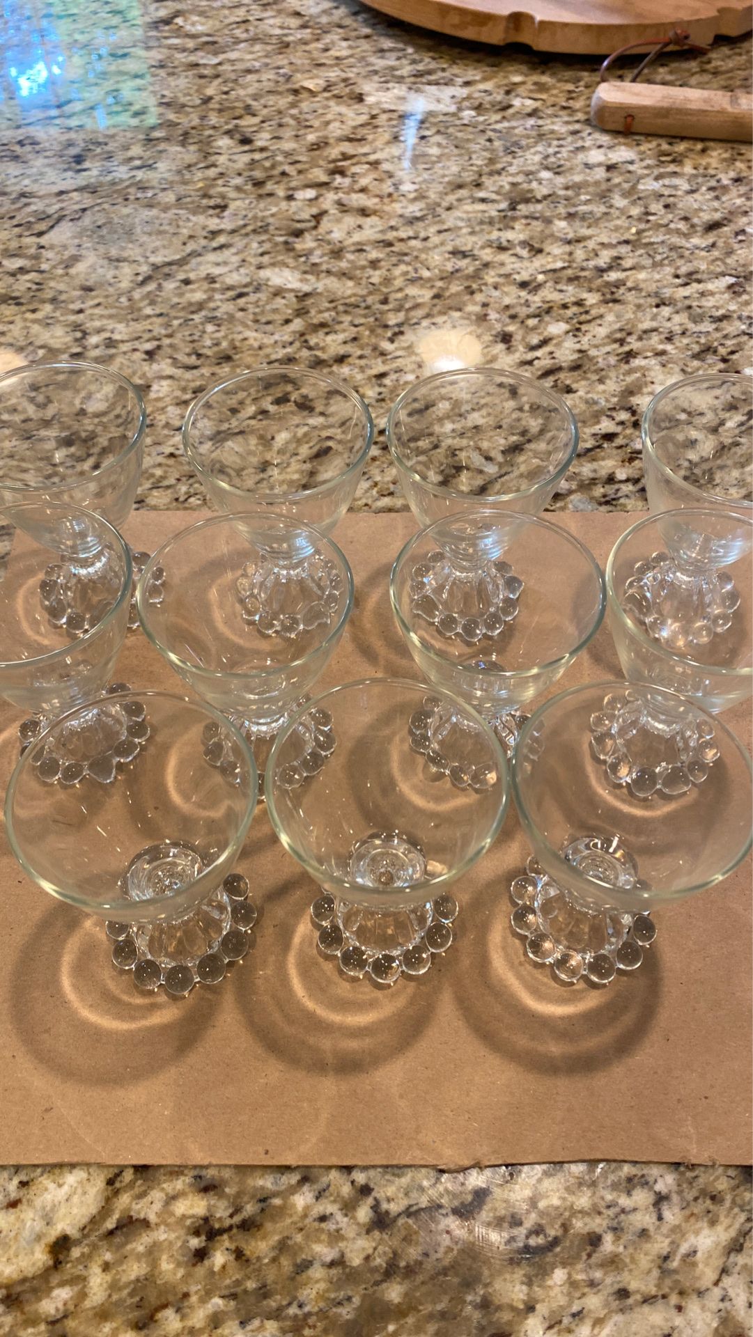 VINTAGE Anchor Hocking Berwick Boopie Sherry Glass Set of 11 Clear