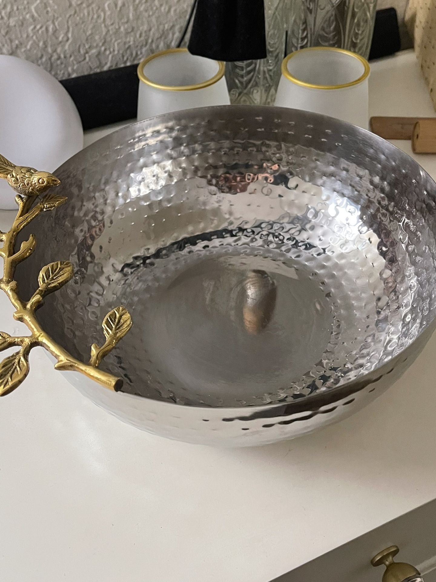 Hammered Gold And Silver Bowl 