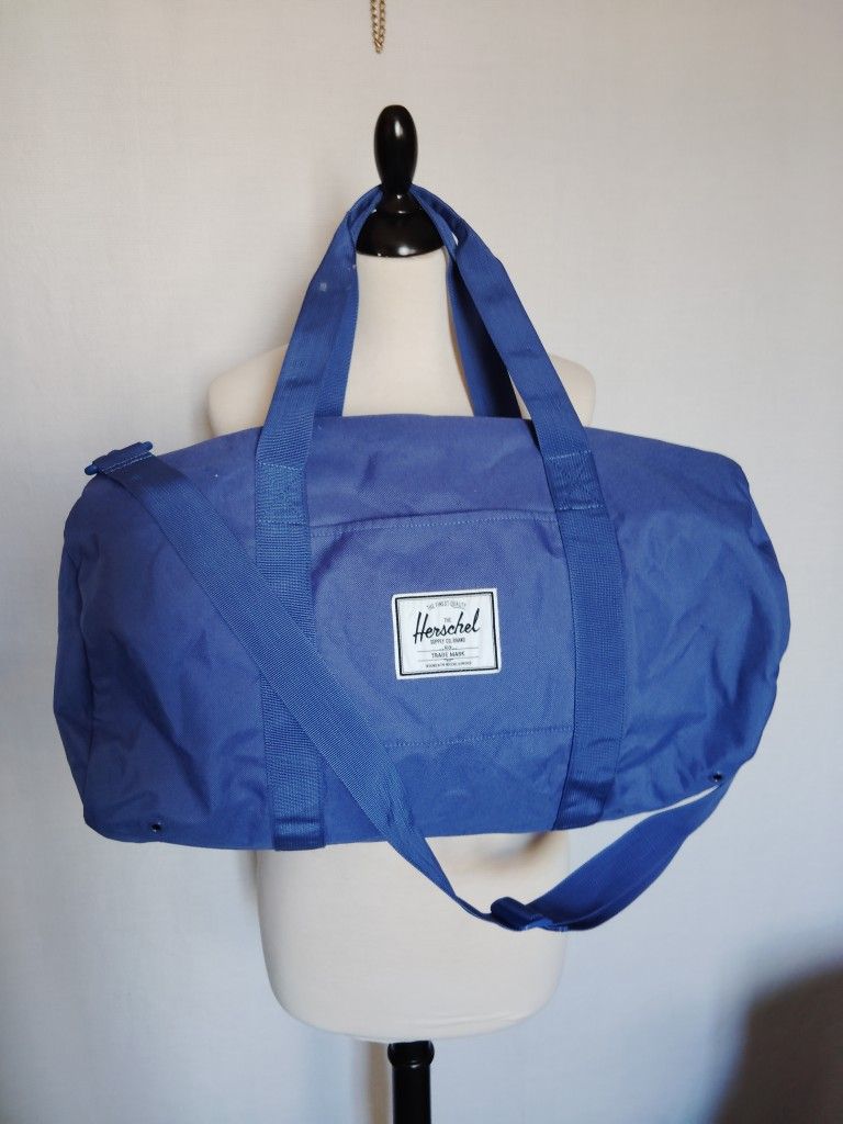 Herschel Supply Co. Blue Gym, Travel Duffle Bag Adjustable Shoulder Strap