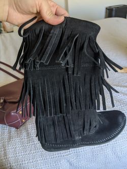 Minnetonka boots with fringe