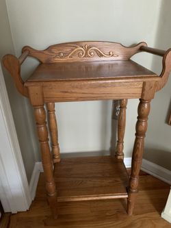 Solid Oak Accent Table