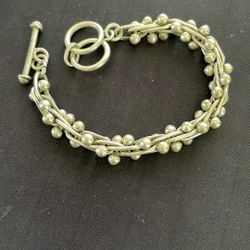 Silpada Sterling Silver Twisted Ball Bracelet