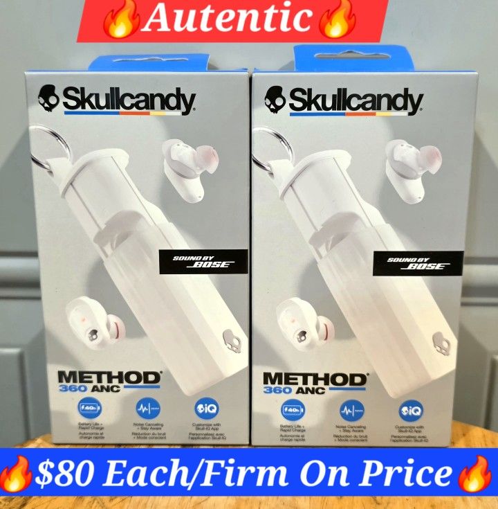 🔥Skullcandy Method 360 ANC Sound By Bose🔥$80  Each/FIRM ON PRICE 🔥Brand New Factory Sealed