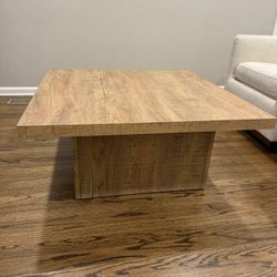 Modern Organic Square Coffee Table 