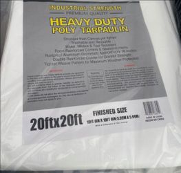 20x20 white tarp