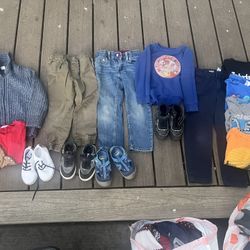 Boys Clothing Lot (Sizes 3T–5T + some shoes)