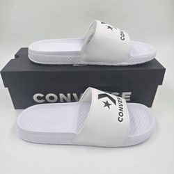 CONVERSE MULE SLIDE SLIP-ON COMFORT MEN SHOES SLIPPERS WHITE/BLACK/B SIZE 12 NEW