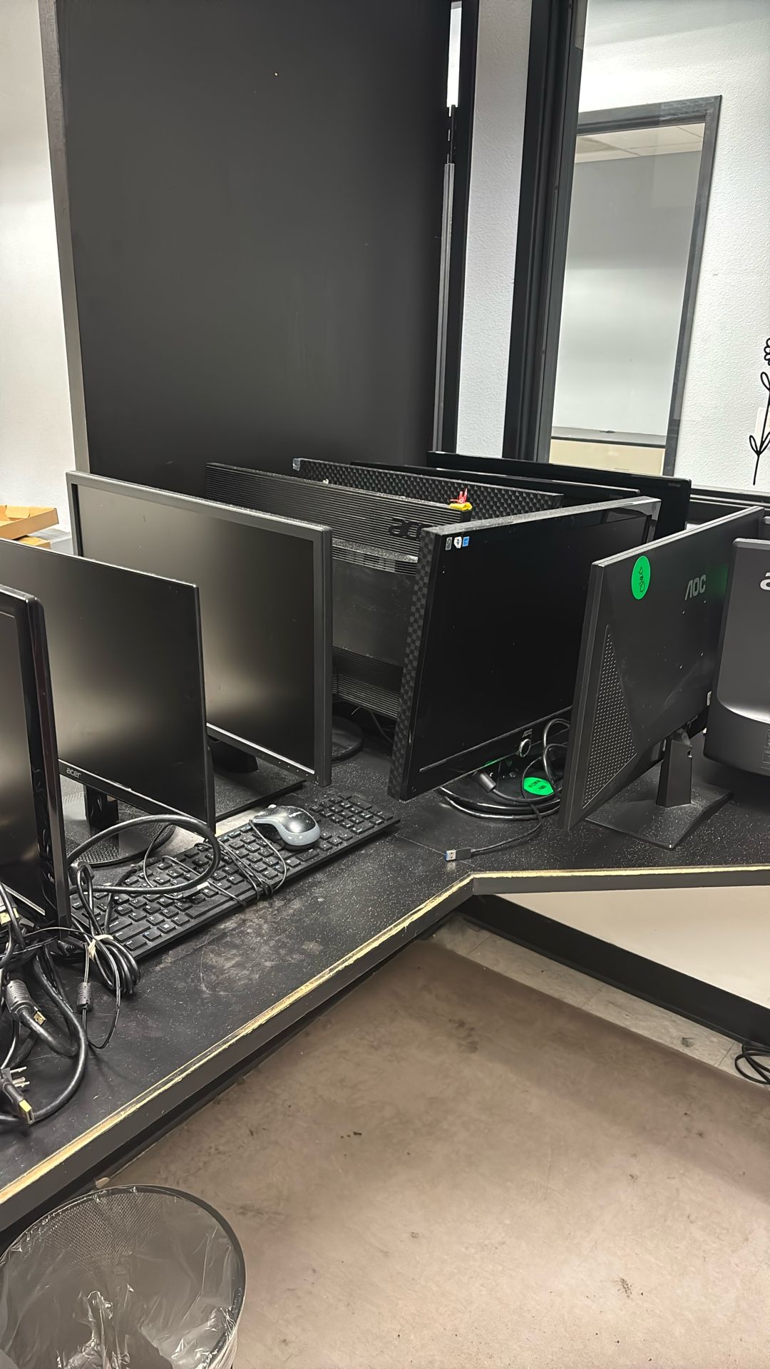 Monitors and keyboards