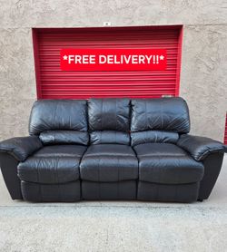 Genuine Leather Recliner Sofa