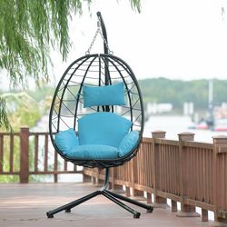 Egg Chair with Stand Indoor and Outdoor Swing Chair