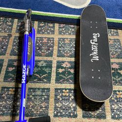 Scooter And Skateboard