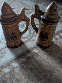 Vintage Magic Mountain Salt And Pepper Shakers