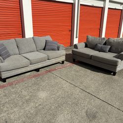 *FREE DELIVERY* Gray Sofa Couch Set