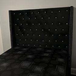 Brand new queen mattresses with diamond headboard