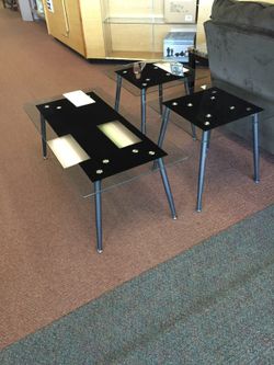 Coffee table and 2 end tables