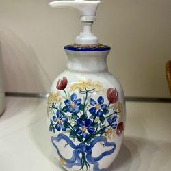 Vintage Pottery Soap Dispenser from Seagrove NC