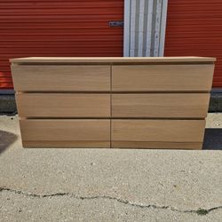 Beige Ikea 6 Drawer Dresser 