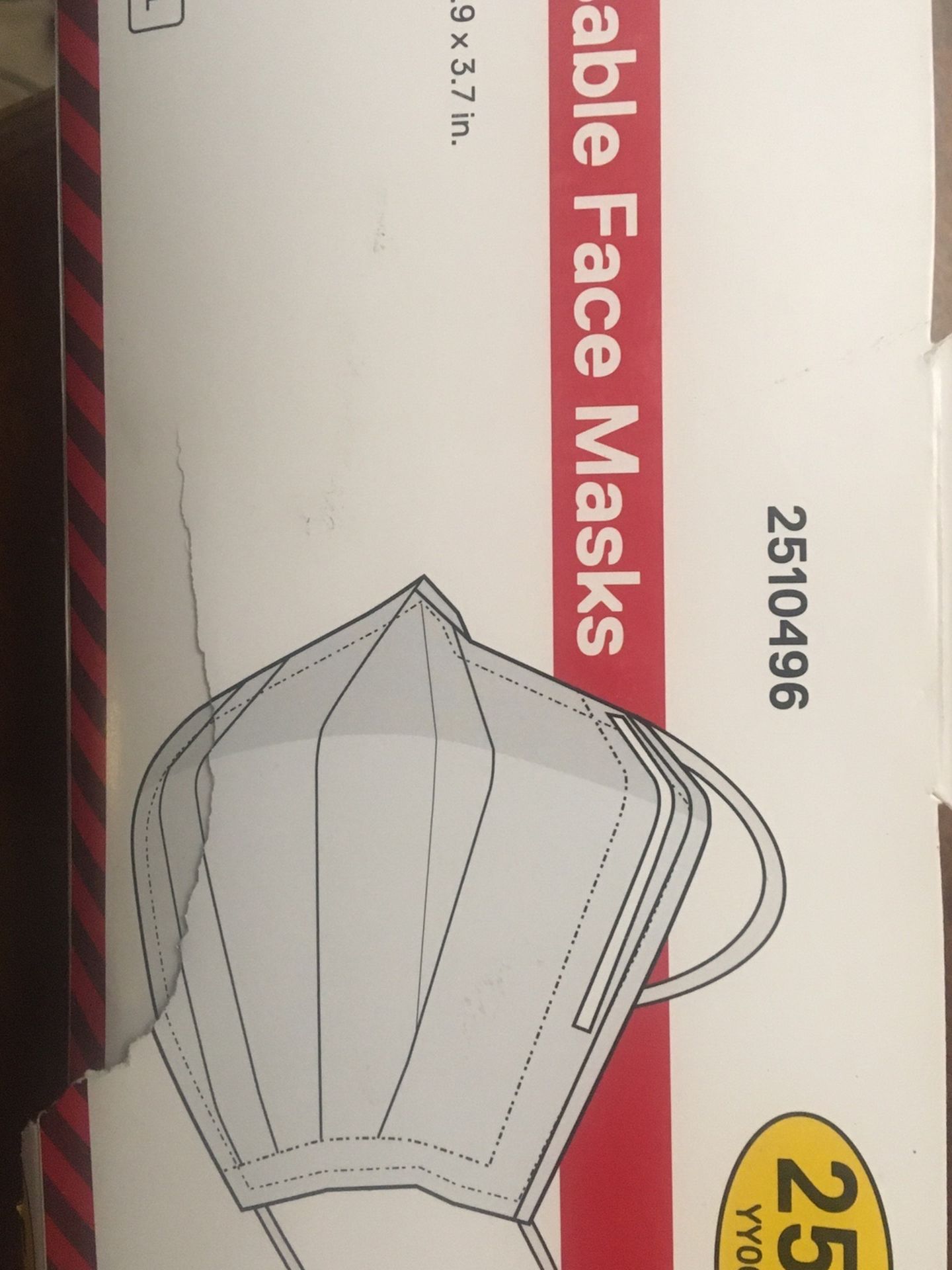 Disposable face masks 25 count