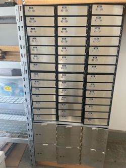 Bank of safe deposit boxes