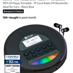 KLIM Nomad - Portable CD Player / Bluetooth  And Radio FM