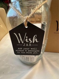 Wish Jar For Special Occasions like Engagement Party Includes Blank Wish Cards