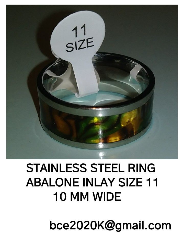 Abalone inlay ring Size 11