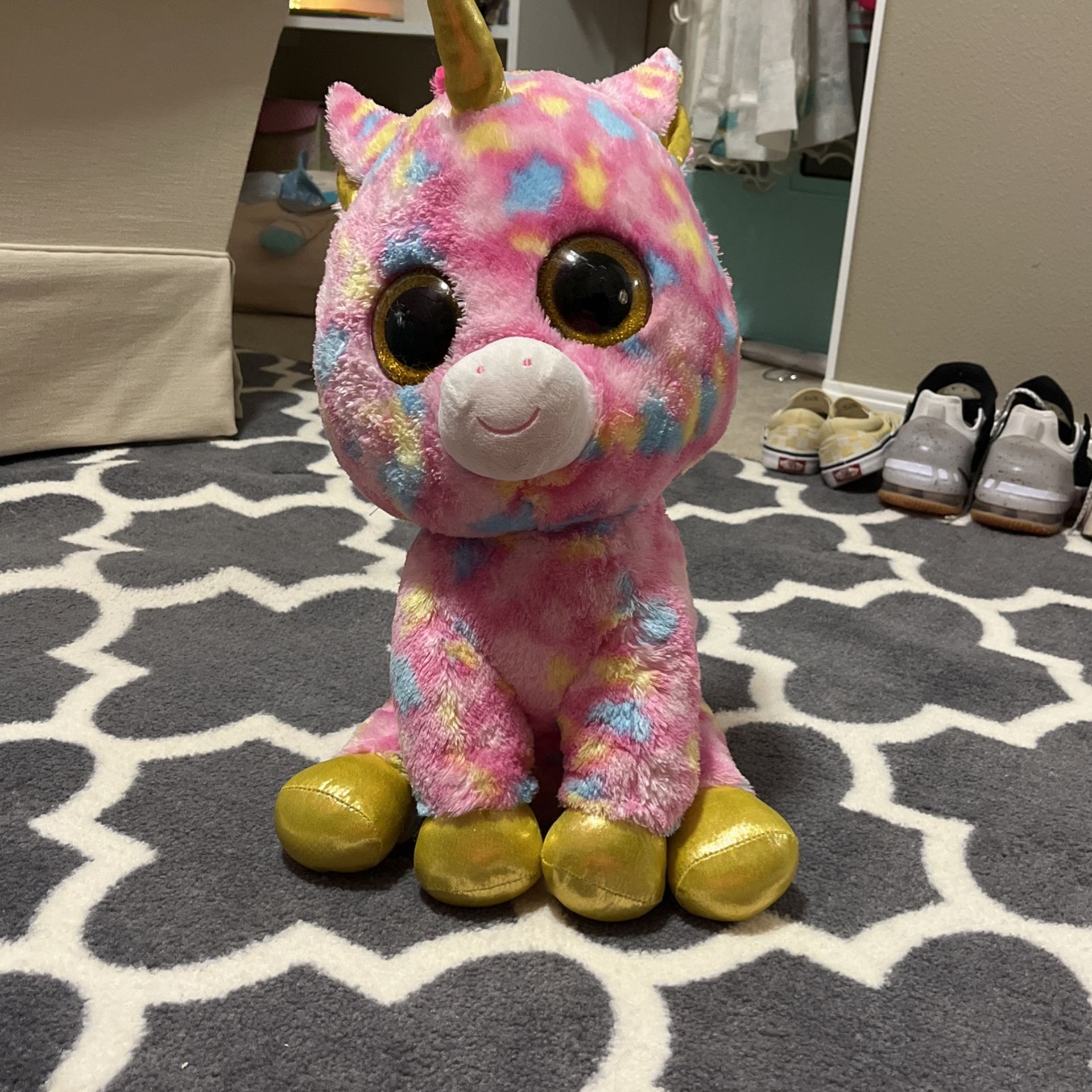Giant Pink TY unicorn Plush