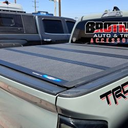 Tonneau Cover Flush Hard Bed Cover Tri-Fold Matte Finish Tapaderas Al Raz 