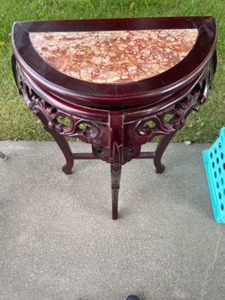 Vintage Chinese marble table