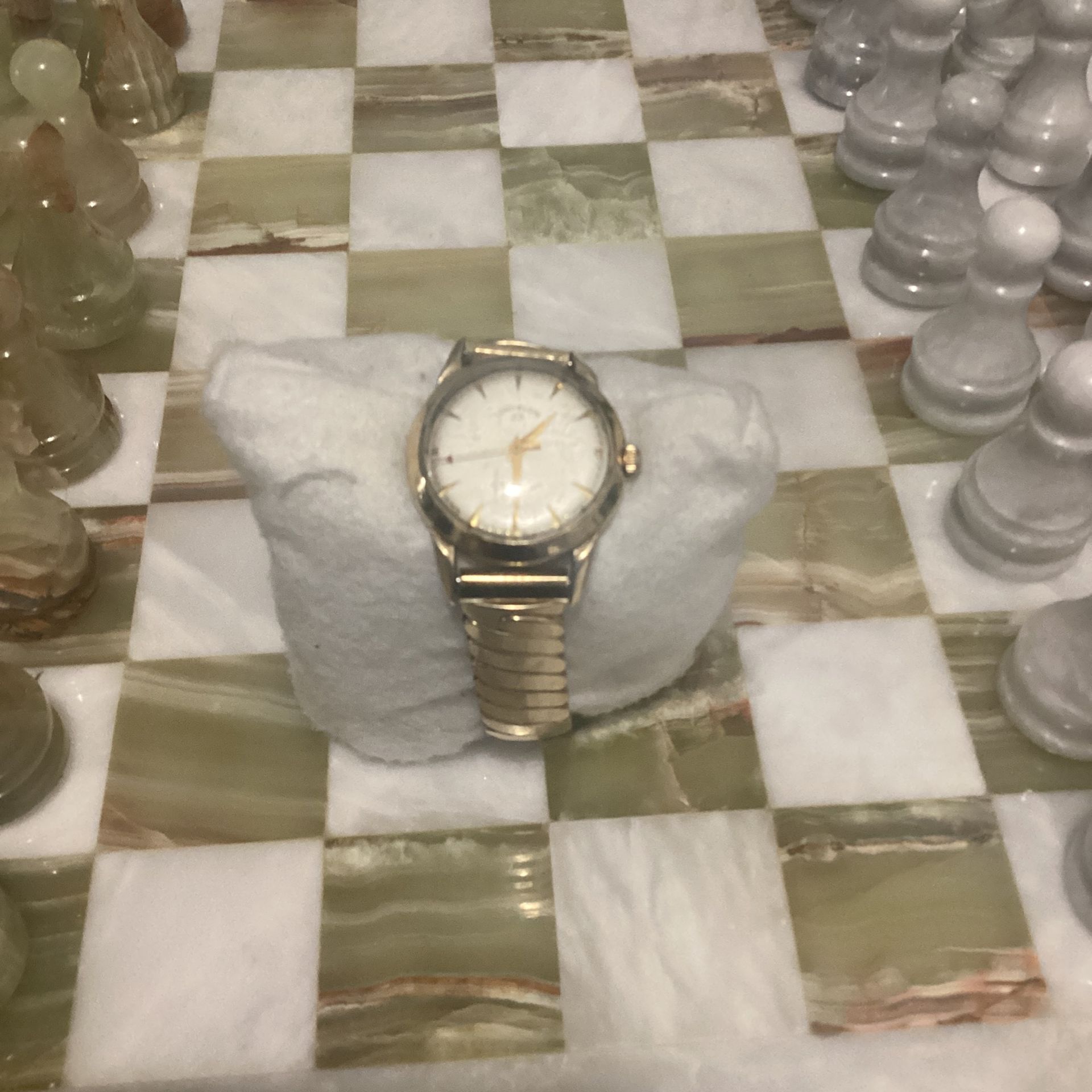 Vintage Lord Elgin 14k Gold Plated Flexible Band Watch