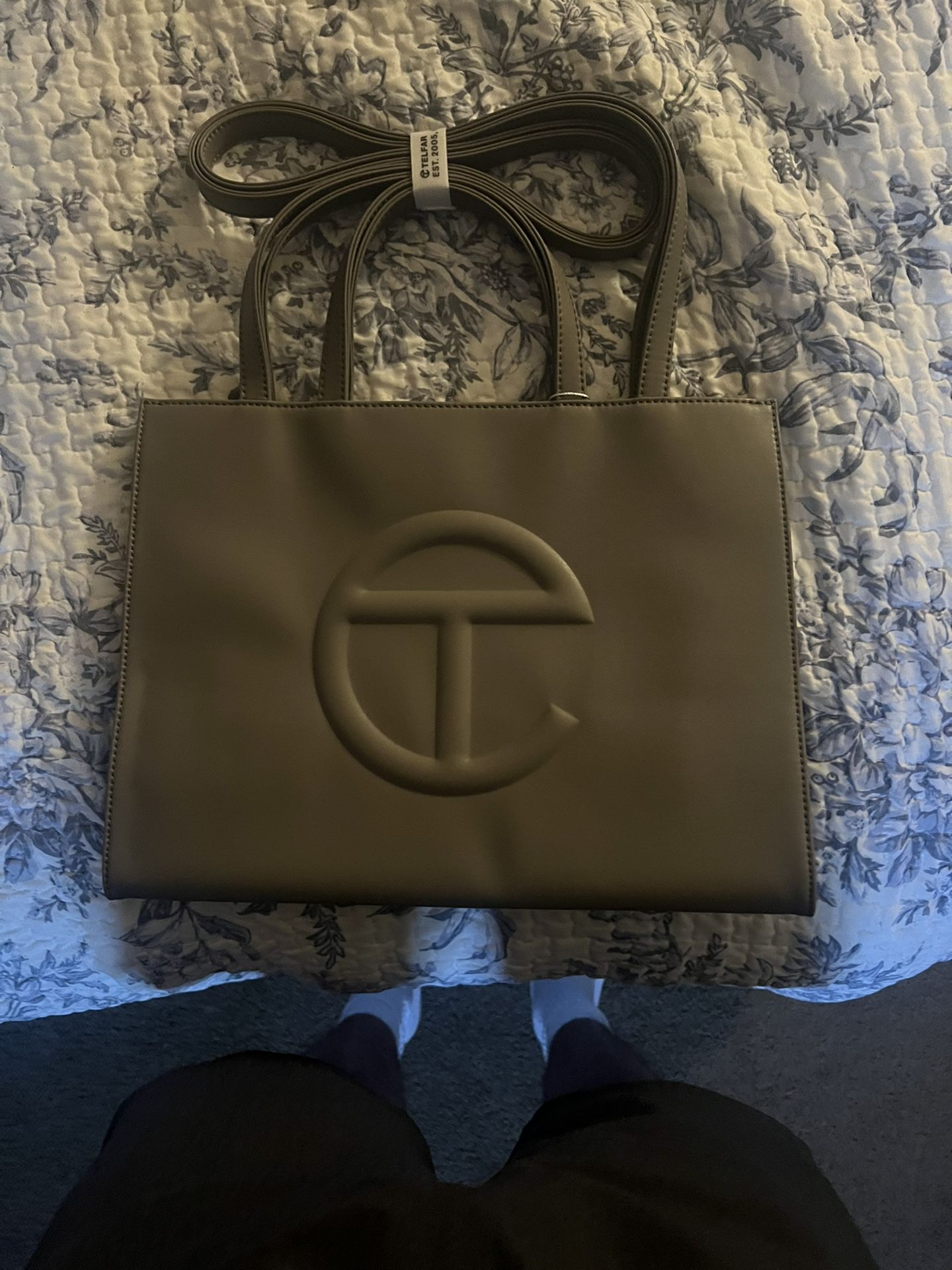 Grey Telfar Bag Telfar Ugg Large Fleece Shopper Heather Grey Tote