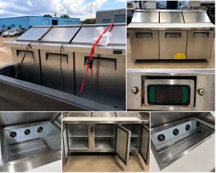 3-Door Refrigerated  Sandwich/Salad Prep Table