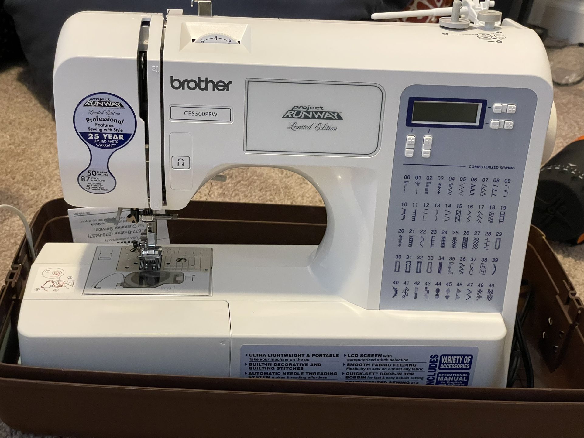 brother ce5500prw project runway limited edition computerized sewing machine with case