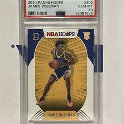 2020 Basketball James Wiseman Rookie Cards PSA Gem Mint 10 Graded