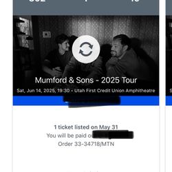 2 Tickets To Mumford And Sons!!