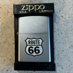 Zippo Route 66 Satin Chrome. Lighter
