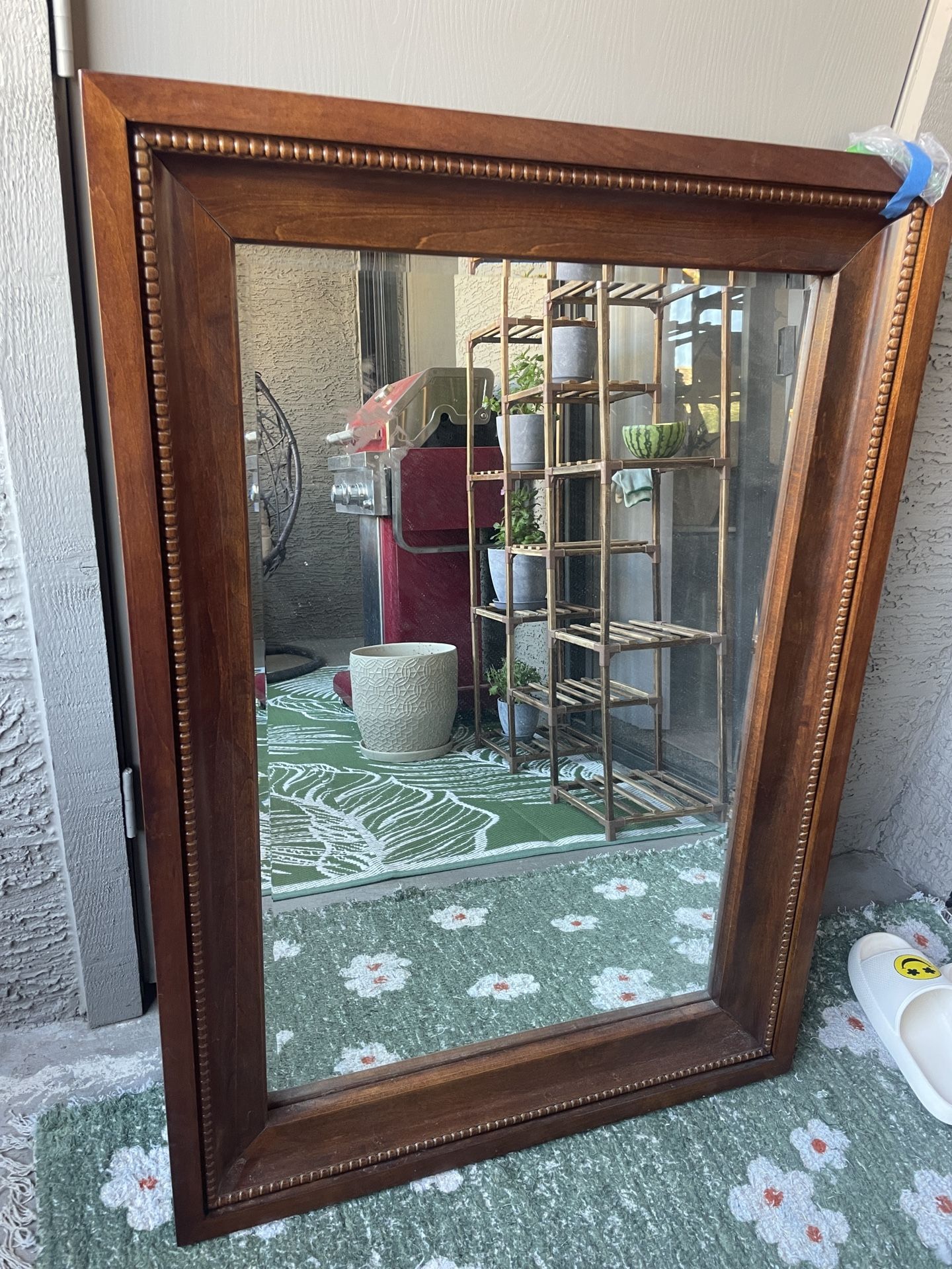 New 30”38” Heavy Wood Mirror