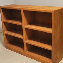 Solid Oak Bookcase, Shelves, Closet. Very Good Quality Made By Orman Grubb