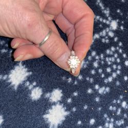 Sterling silver 925 marked 1 1/2cT. Moissanite Diamond Ring Size 7. #3029