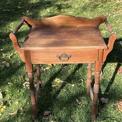 Antique Maple Washstand Side Table