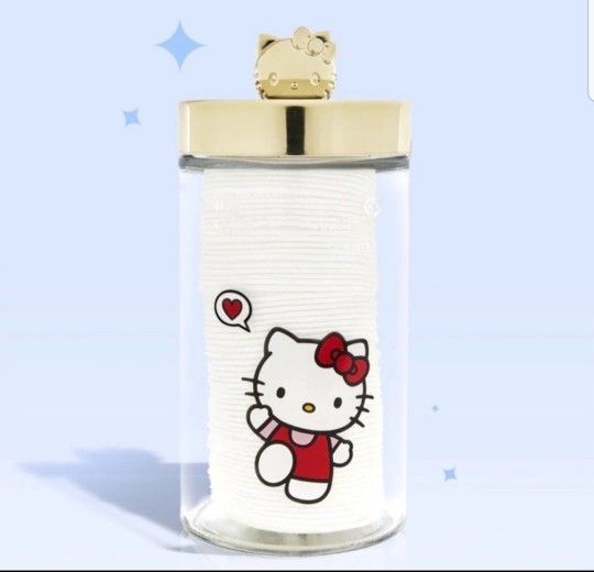 Hello Kitty Chic Large Reusable Jar + Premium Cotton Pads
