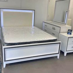 New 4pc Bedroom Set In Box 📦 Buy Now Pay Later $39 Down No Credit Needed