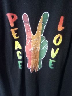 Peace And Love Shirt With Peace Sign Thrift Shirt