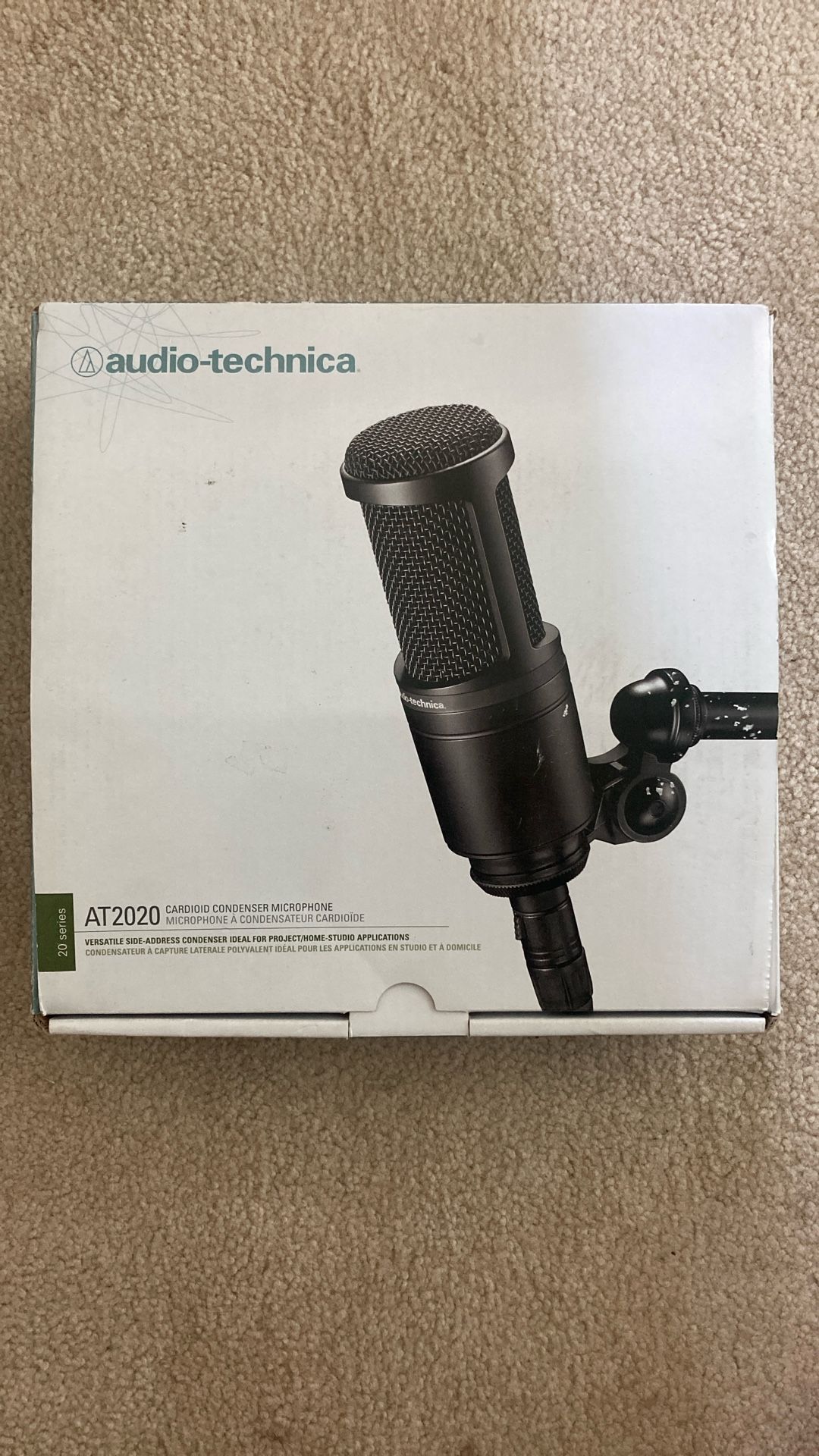 Like New Barley Used Audio Technica At2020 Cardioid Condenser Microphone XLR