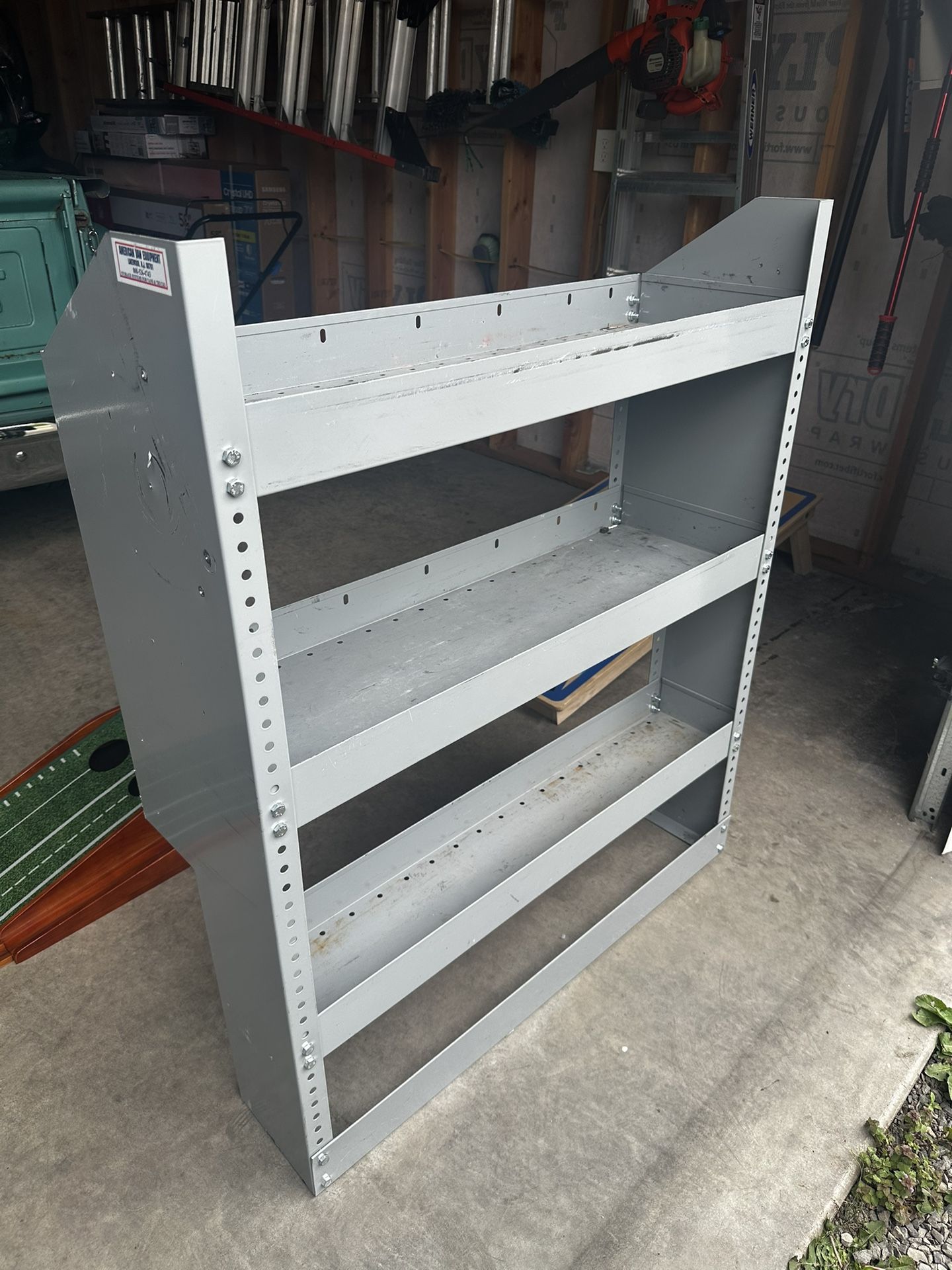 Steel Shelving With Open Back