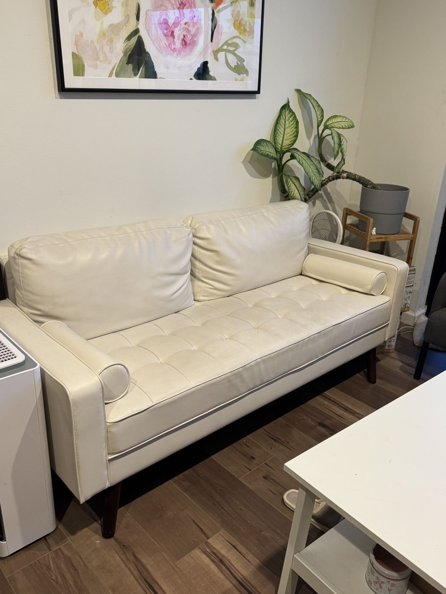 White Leather Couch