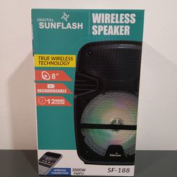 Speaker Bluetooth USB Rechargeable $40. New