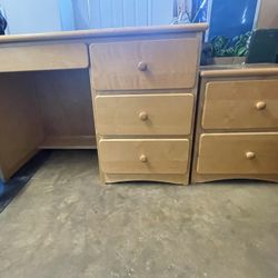 Desk With Nightstand