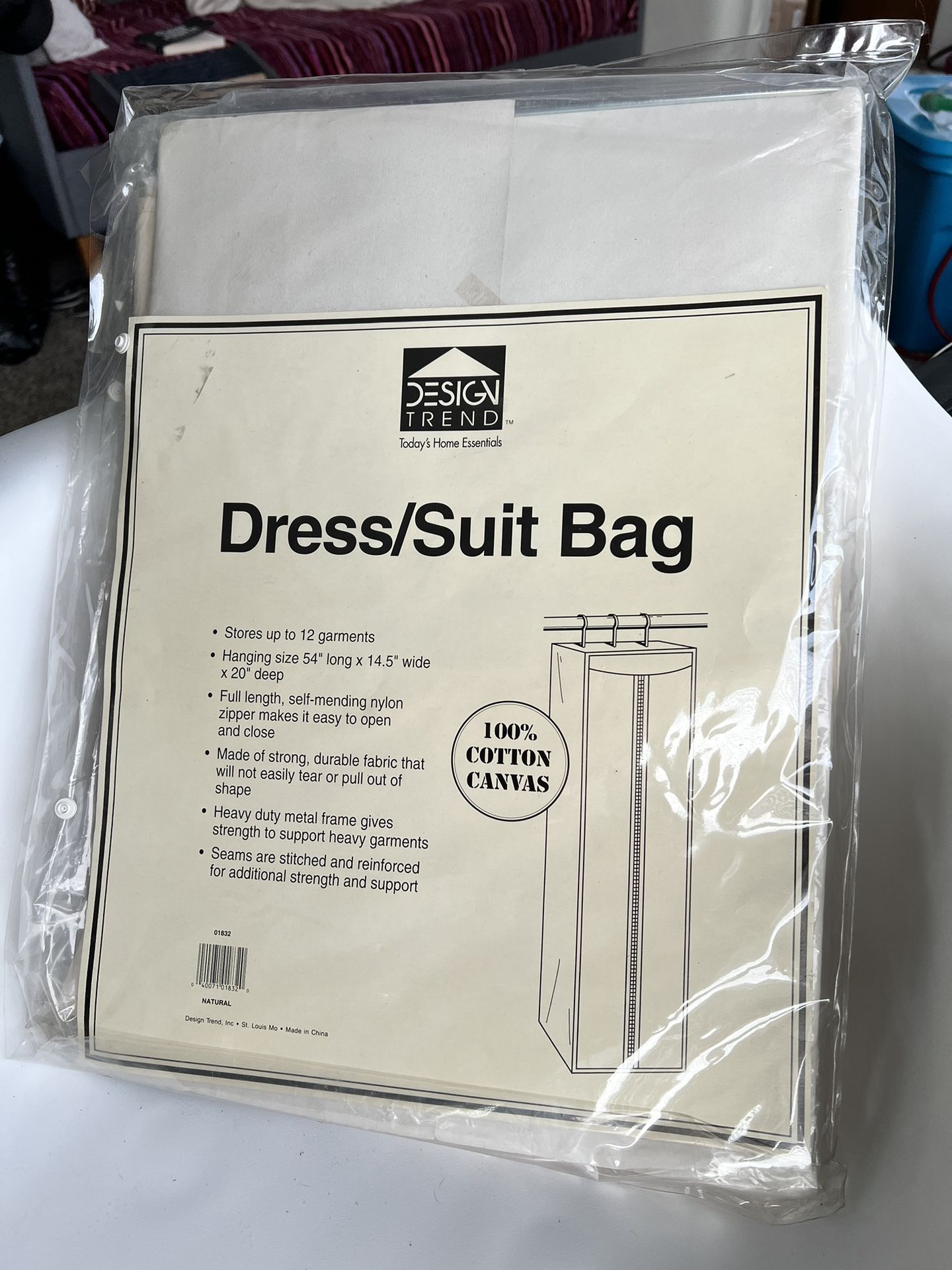 New Vintage Dress Suit Canvas Bag