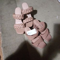Women's Shoes Size 9 And 6 Beige 